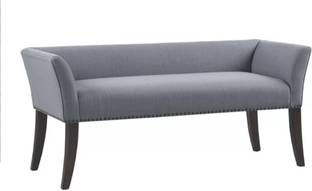 TFS Luxurious Accent Bench With Back and Armrest Solid Wood Settee