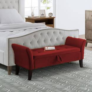 TFS Classic Luxury Design 2 Seater Sofa/Bench with Storage Box For Home/Office Solid Wood Settee