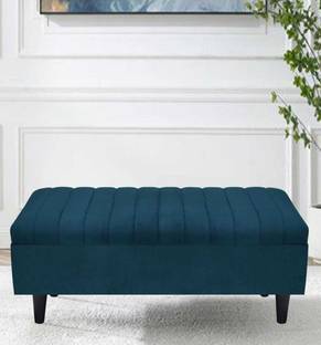 TFS Luxury Velvet Channel Lining Tufted 2 Seater Sofa/Settee for Bedroom/Living Room Solid Wood Settee