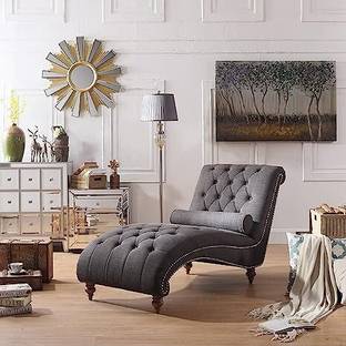 Soul Light Art Fabric Single Modern Lounge Lazy Sofa Bed Chair Recliner Couch Solid Wood Settee