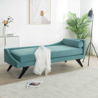 India wood mart One Arm Reclining Chaise Lounge Solid Wood Settee