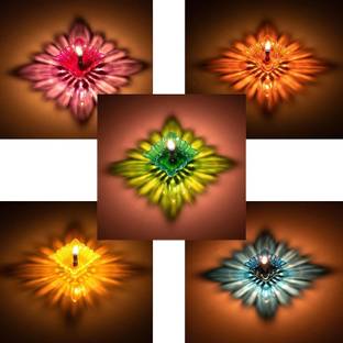 BS NATURAL Plastic (Pack of 24) Table Diya Set