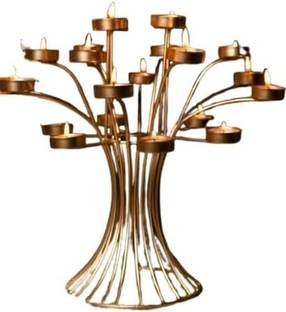 arham handwork collection multi light candle holder` Iron Table Diya