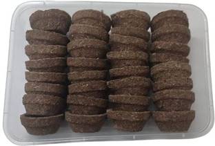 Avneel - a comfortable uniform gobar Diya/Deepak | Made of 5 Elements -Ghee for Daily Puja,Navaratri,Diwali Cow Dung (Pack of 32) Table Diya