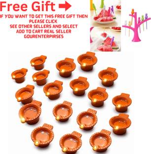 ZURU BUNCH Plastic (Pack of 12) Table Diya Set