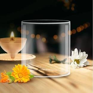 Flickkerbox Borosilicate Glass Cover /Akhand Diya Only Glass / Glass Table Diya