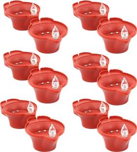 Sohian Water Sensor Electric LED Diyas Plastic Flameless & Smokeless Candle