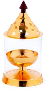 Akhand G-3 Gold Brass Table Lantern