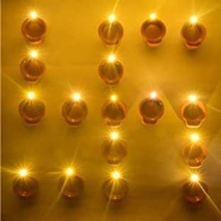LAVITRA Water Sensor Led Diyas Candle With Water Sensing Technology E-Diya Plastic 12 - Cup Candle Holder Set