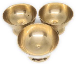Astrosale Brass Jyot Batti Diya Stand ( Pack of 3) Brass (Pack of 3) Table Diya