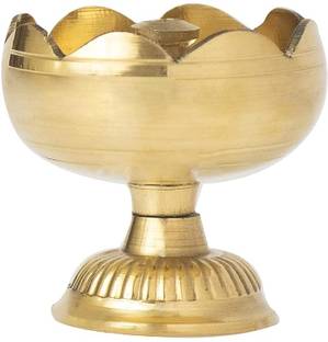True Décor 1.75 Inch Tomato Brass for Puja Brass Table Diya