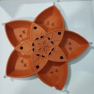 Bogenlite Water Sensor Panchmukhi LED Diya No Oil No Electricity Easy to Use Lights Plastic Table Diya