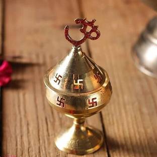 SBBCO Divine Magnet Om Swastik Diya, Diya for Pooja, Diya for decoration, Diya 42 Brass Table Diya