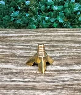 Flickkerbox Brass Wick Holder/Vilakku Thiri Stand for Oil Lamp Diya Brass (Pack of 10) Table Diya Set
