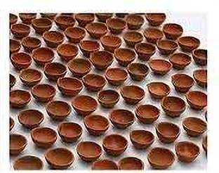 QWGPT claY DIYA [ MITTI KE DEEPAK ] FOR DEEWALI Ceramic (Pack of 21) Table Diya