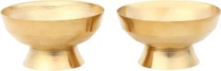 DOKCHAN Brass Akhand Diya | Brass Deepak/Dia | Akhand Jyot | Magical Lantern Brass Diya Brass (Pack of 2) Table Diya Set