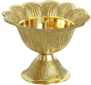 Lovely 1 inch Small Size Akhand diya diwali diya Brass Table Diya