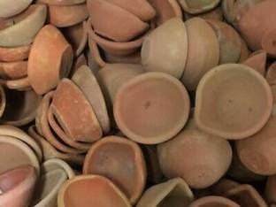 SOMUDEE Earthenware (Pack of 51) Table Diya Set