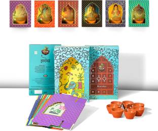 TOTA Jharokha Box Paper (Pack of 14) Hanging Diya Set