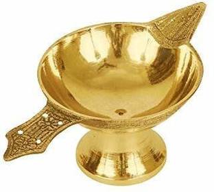 JPShub Brass Table Diya/ Jot (Diya Oil lamp) ( Height: 1.3 Inch) Brass Table Diya