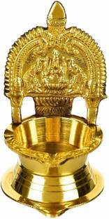 saiostore Diwali Special Lakshmi Pooja Pure brass Kamatchi diya pack of 1 Brass Table Diya