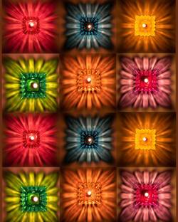 Onlinch Plastic (Pack of 12) Table Diya Set