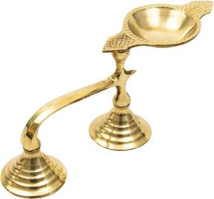 Spillbox Brass|Kapoor Diya Deepam Burner Karpuram Arati Brass Table Diya