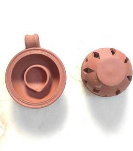 Arembi Home Traditional Natural Earthen Clay Festival Daily Pooja Diyas Earthenware Table Diya
