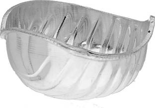 Sri Jagdamba Pearls Pure Silver Leaf Diya By Sri Jagdamba Pearls Silver Table Diya