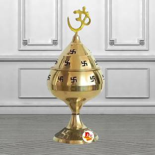 DARIDRA BHANJAN Brass Deepak, Brass Oil Lamp, Om Symbol Diya, Akhand Deepak, Brass Akhand Deep Brass Table Diya