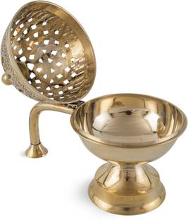 Samy Collectables Loban Burner Dhooni Dhoop Dhuni Brass Table Diya