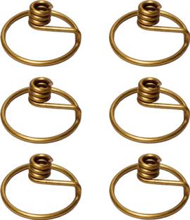 EAC EAC Pure Brass Niranjan Kadi, Wick Holder for Diya and Oil Lamps Thiri Stand Brass (Pack of 6) Table Diya