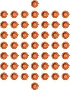 BS NATURAL Terracotta (Pack of 51) Table Diya Set