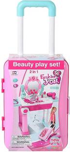 NIYAMAT 2 in 1 Fashion Makeup Beauty Set Trolley - Multicolour(2023)