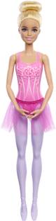 BARBIE Ballerina Doll, Blonde Fashion Doll Wearing Purple Removable Tutu
