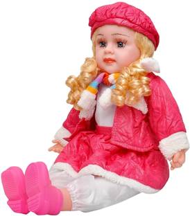 Pulsbery Big Size Singing Songs and Poem Baby Girl Doll (Multicolour)