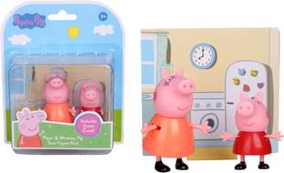 Peppa Pig Peppa & Mummy Pig Twin Figure Fun Pack with Figures and a Scene Card, Aged 3+