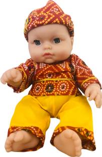 Shyam Creation Rajasthani BABY with Movable Hands and Legs Without Battery