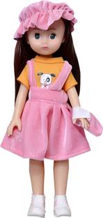 BKDT Marketing Doll Toy with Moveable Arms and Legs with Beautiful Dress, Hairs, Cap, Shoes