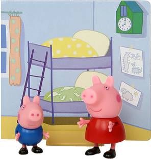 Peppa Pig Peppa and George Twin Figure Fun Pack, Preschool Toys for Unisex Aged 3+