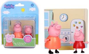 Peppa Pig Peppa & Mummy Pig Twin Figure Fun Pack with Figures and a Scene Card, Aged 3+