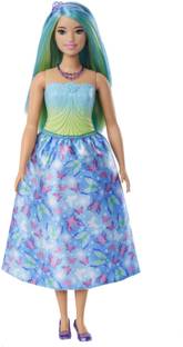 BARBIE Royal Doll with Blue-Highlighted Hair, Butterfly-Print Skirt and Accessories
