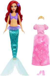DISNEY PRINCESS Ariel 2-in-1 Mermaid to Princess Doll Gifts for Kids