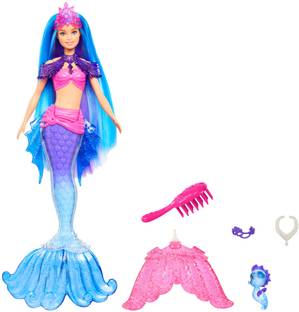 BARBIE Mermaid "Malibu" Doll with Seahorse Pet and Accessories