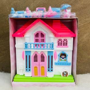 FUN n STYLE Small Doll House for Kids – Mini Pretend Play Set with Furniture & Accessories