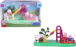 Peppa Pig Peppa's Playground Playset with Sound Effects, Preschool Toys for Unisex Aged 3+