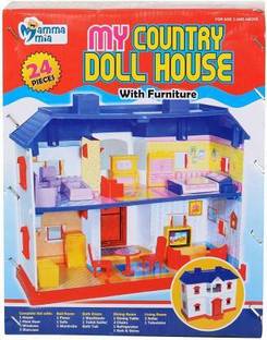 NAYARATOYS 24 Pieces Beautiful Doll House / Play Set for Girls (Multicolor)