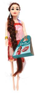 NV COLLECTION LONG HAIR Fun Doll with accessories and joint movable(multicolor)