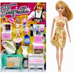 M S.Toys &-Dollhouse Playset Portable Sets with doll