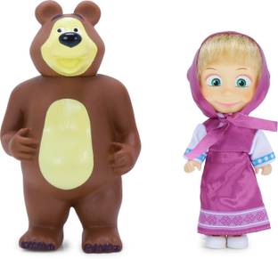 SIMBA MASHA DOLL, 12CM + BEAR, 16CM
